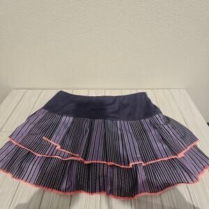 Lucky in Love Tennis Pickleball Skort Purple w Orange Stitching- Women's Medium
